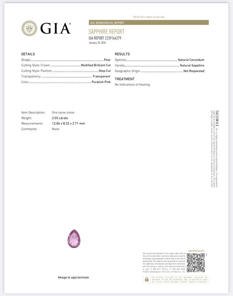 4.98 Ct.Tw. Purplish Pink Sapphire Pair from Ceylon (Sri Lanka)