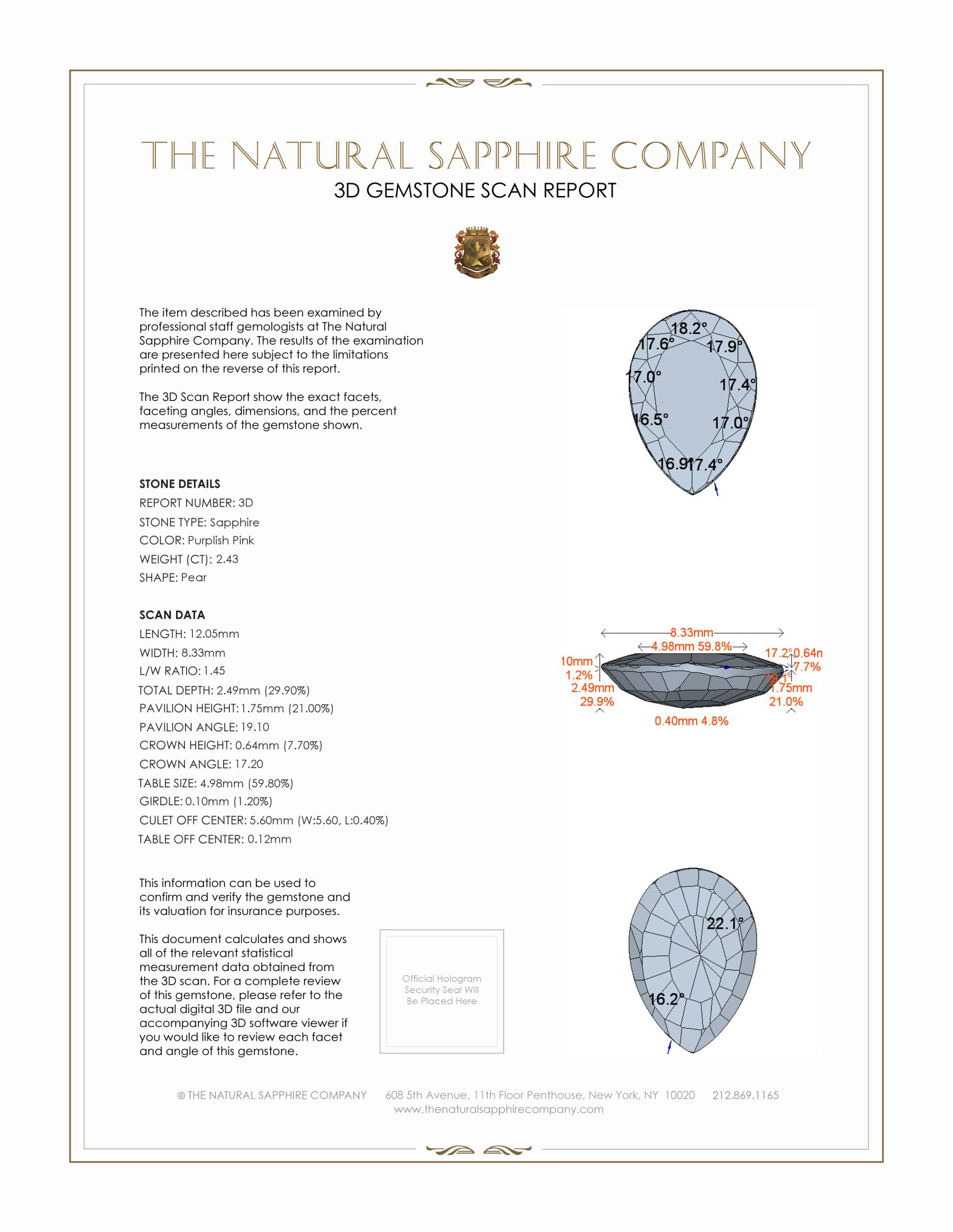 4.98 Ct.Tw. Purplish Pink Sapphire Pair from Ceylon (Sri Lanka)