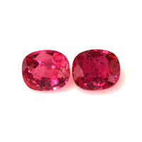 1.51 Ct.Tw.Total Carat Weight Pinkish Red Ruby Pair from Mozambique Video