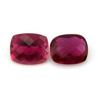 10.02 Ct.Tw.Total Carat Weight Rubellite Tourmaline Pair from Brazil Video