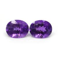 4.36 Ct.Tw.Total Carat Weight Amethyst Pair from Brazil Video