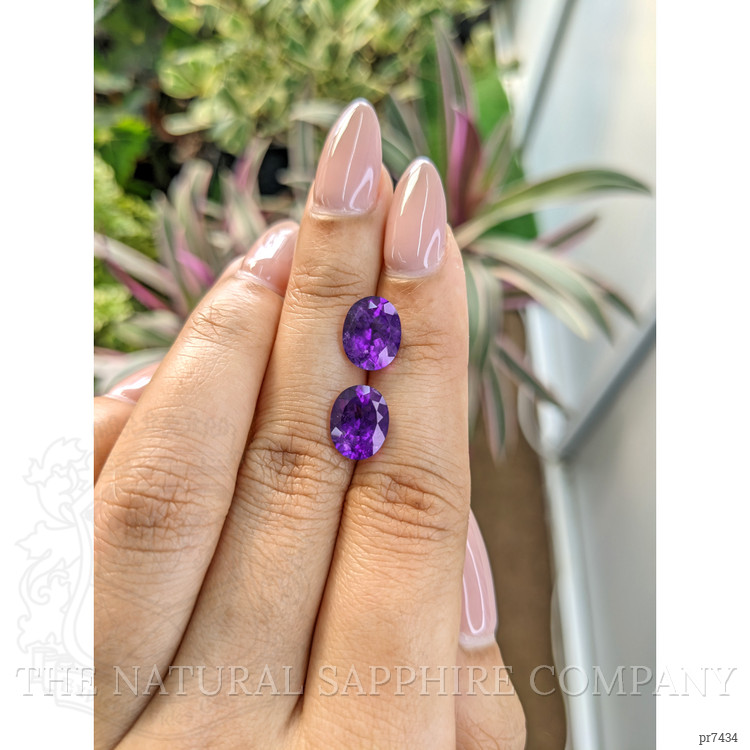 4.36 Ct.Tw. Amethyst Pair from Brazil