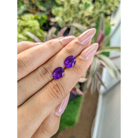 4.36 Ct.Tw.Total Carat Weight Amethyst Pair from Brazil Life Style