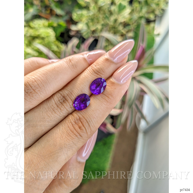4.36 Ct.Tw. Amethyst Pair from Brazil