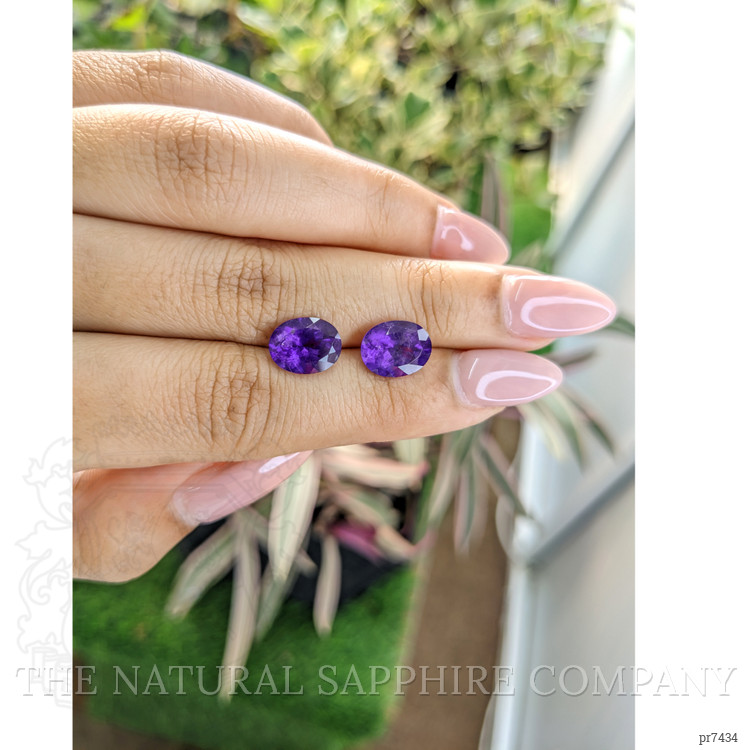 4.36 Ct.Tw. Amethyst Pair from Brazil