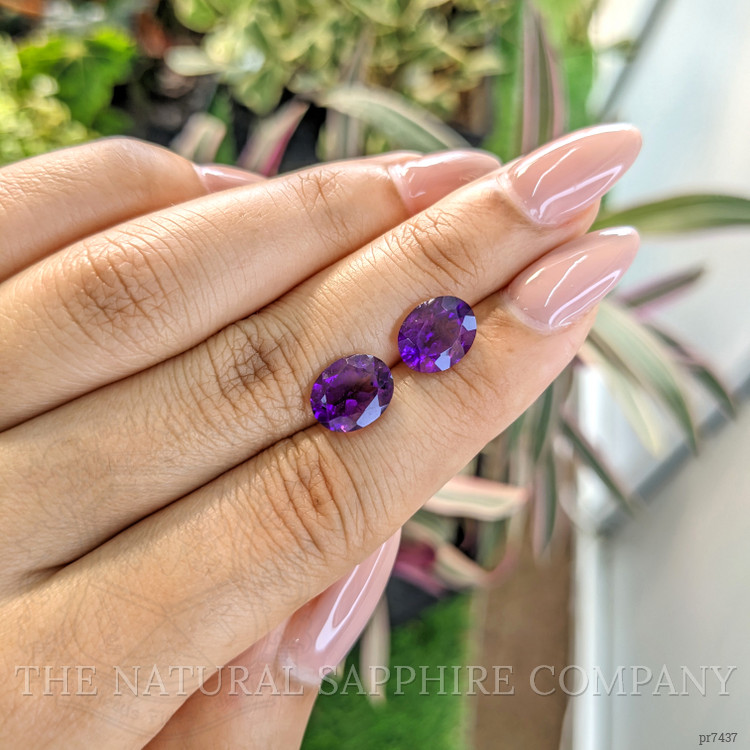 4.54 Ct.Tw. Amethyst Pair from Brazil
