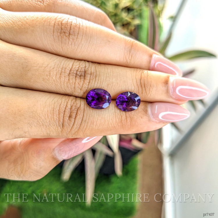4.54 Ct.Tw. Amethyst Pair from Brazil