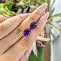 4.54 Ct.Tw.Total Carat Weight Amethyst Pair from Brazil Life Style
