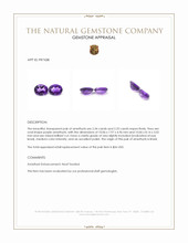 4.67 Ct.Tw.Total Carat Weight Purple Amethyst Pair from Brazil Appraisal