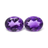 4.67 Ct.Tw.Total Carat Weight Amethyst Pair from Brazil Video