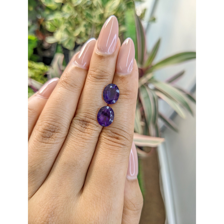 4.67 Ct.Tw. Amethyst Pair from Brazil