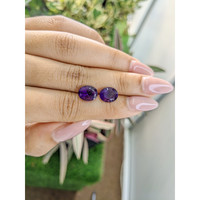 4.67 Ct.Tw.Total Carat Weight Amethyst Pair from Brazil Life Style