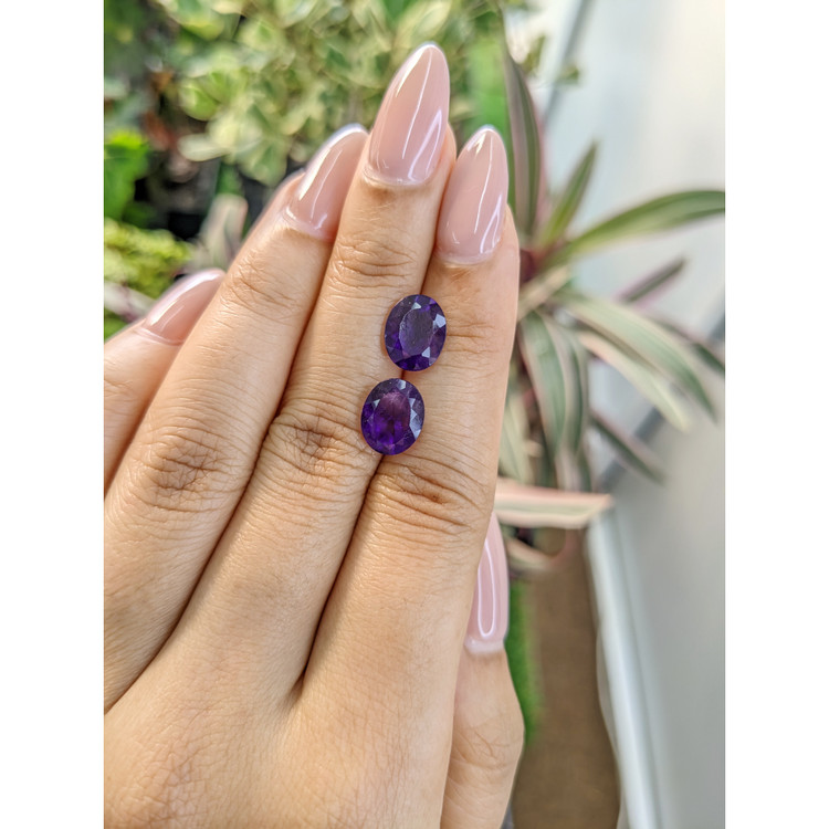 4.67 Ct.Tw. Amethyst Pair from Brazil