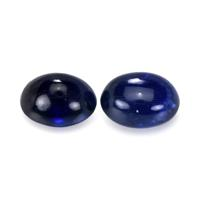 3.40 Ct.Tw.Total Carat Weight Blue Cabochon Sapphire Pair from Madagascar Video