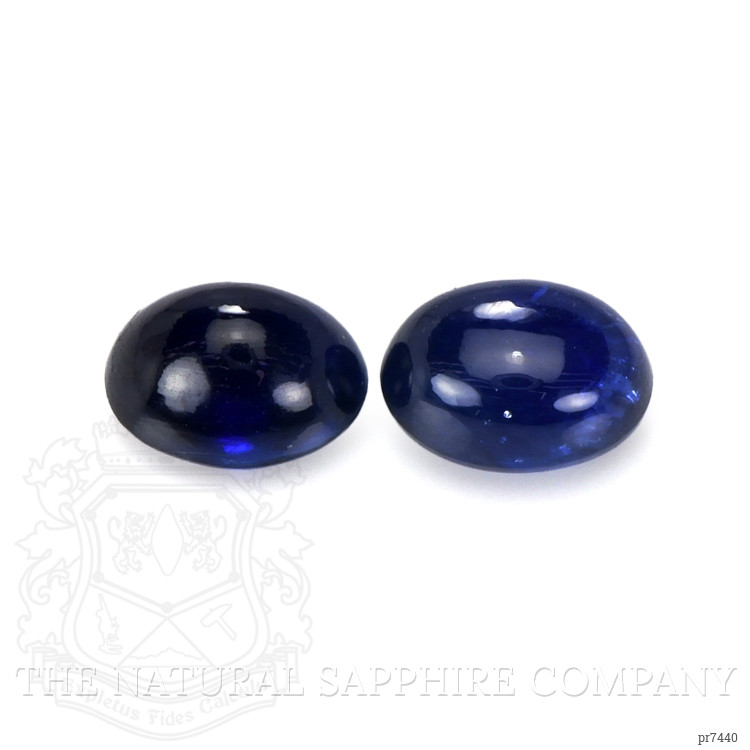 3.40 Ct.Tw. Blue Cabochon Sapphire Pair from Madagascar
