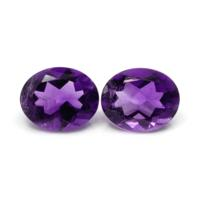 4.99 Ct.Tw.Total Carat Weight Amethyst Pair from Brazil Video