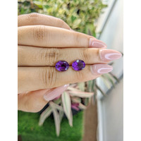 4.99 Ct.Tw.Total Carat Weight Amethyst Pair from Brazil Life Style
