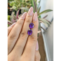 4.99 Ct.Tw.Total Carat Weight Amethyst Pair from Brazil Life Style