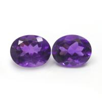 4.66 Ct.Tw.Total Carat Weight Amethyst Pair from Brazil Video