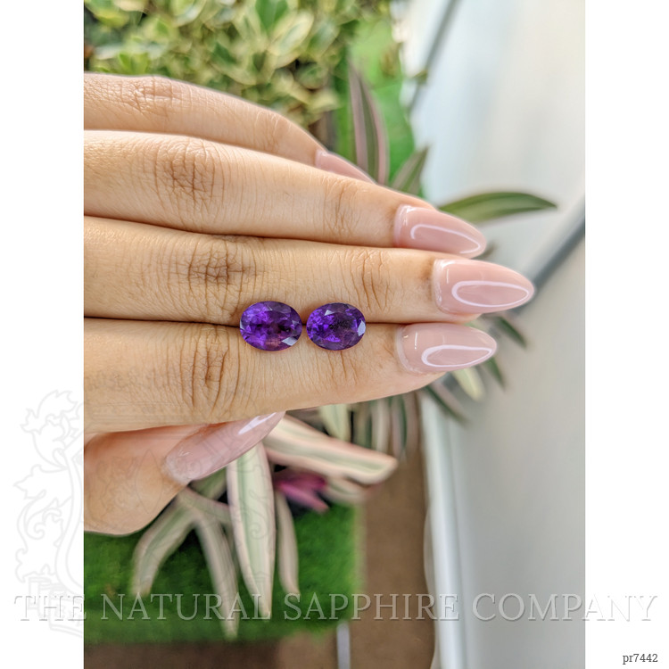 4.66 Ct.Tw. Amethyst Pair from Brazil