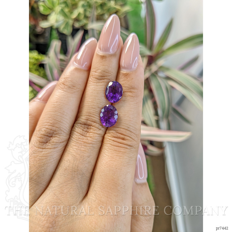 4.66 Ct.Tw. Amethyst Pair from Brazil