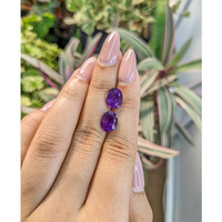 4.50 Ct.Tw.Total Carat Weight Amethyst Pair from Brazil Life Style