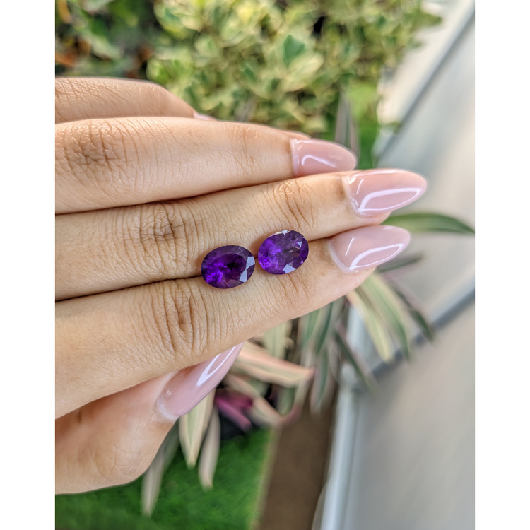 4.50 Ct.Tw. Amethyst Pair from Brazil