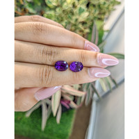 4.50 Ct.Tw.Total Carat Weight Amethyst Pair from Brazil Life Style