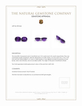 4.95 Ct.Tw.Total Carat Weight Purple Amethyst Pair from Brazil Appraisal