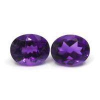 4.95 Ct.Tw.Total Carat Weight Amethyst Pair from Brazil Video