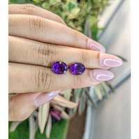 4.95 Ct.Tw.Total Carat Weight Amethyst Pair from Brazil Life Style