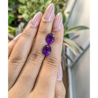 4.95 Ct.Tw.Total Carat Weight Amethyst Pair from Brazil Life Style