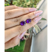4.95 Ct.Tw.Total Carat Weight Amethyst Pair from Brazil Life Style