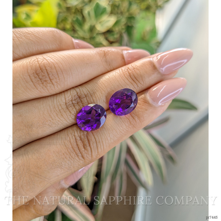 8.60 Ct.Tw. Amethyst Pair from Brazil