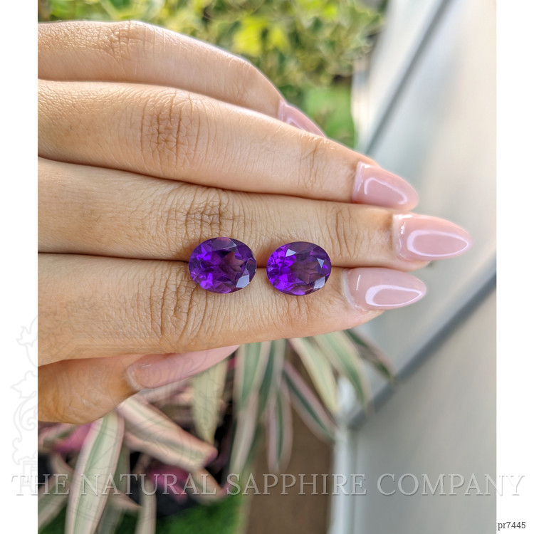 8.60 Ct.Tw. Amethyst Pair from Brazil