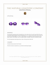 9.29 Ct.Tw.Total Carat Weight Purple Amethyst Pair from Brazil Appraisal