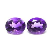 9.29 Ct.Tw.Total Carat Weight Amethyst Pair from Brazil Video