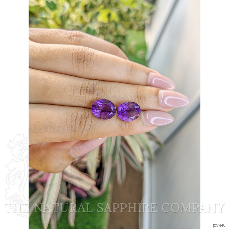 9.29 Ct.Tw. Amethyst Pair from Brazil