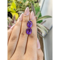 9.29 Ct.Tw.Total Carat Weight Amethyst Pair from Brazil Life Style