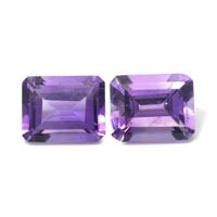 5.74 Ct.Tw.Total Carat Weight Amethyst Pair from Brazil Video