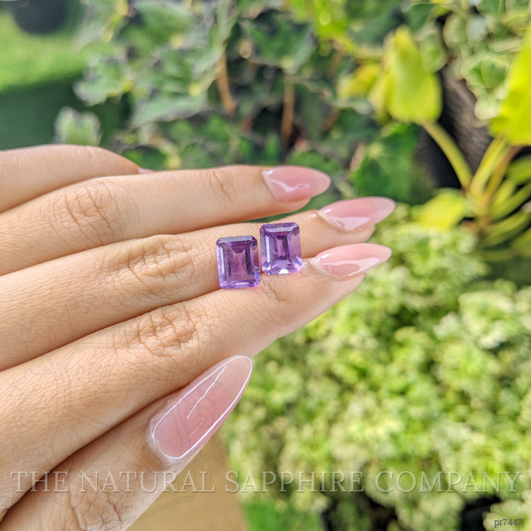 5.74 Ct.Tw. Amethyst Pair from Brazil