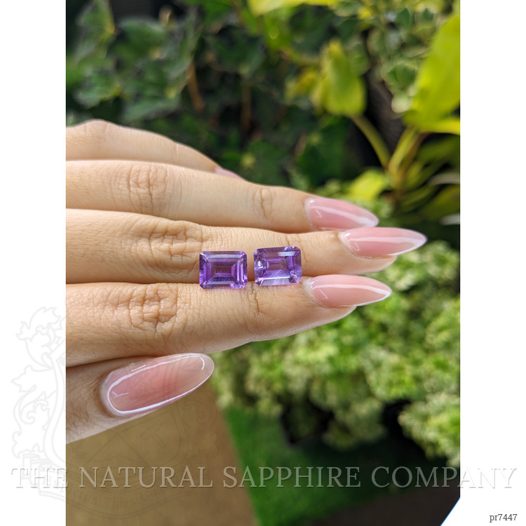5.74 Ct.Tw. Amethyst Pair from Brazil