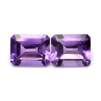 5.78 Ct.Tw.Total Carat Weight Amethyst Pair from Brazil Video