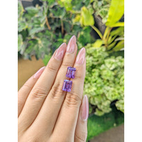 5.78 Ct.Tw.Total Carat Weight Amethyst Pair from Brazil Life Style
