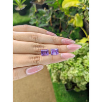 5.78 Ct.Tw.Total Carat Weight Amethyst Pair from Brazil Life Style