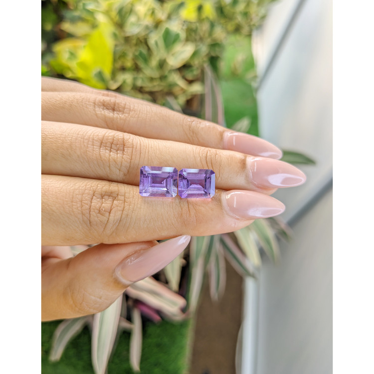 5.80 Ct.Tw. Amethyst Pair from Brazil
