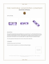 2.56 Ct.Tw.Total Carat Weight Purple Amethyst Pair from Brazil Appraisal