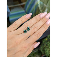 3.14&nbsp;Ct.Tw.Total Carat Weight Bluish Green Sapphire Pair from Ceylon (Sri Lanka) Life Style