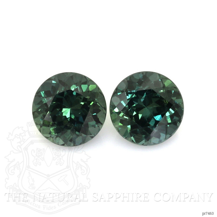 2.18 Ct.Tw. Bluish Green Sapphire Pair from Ceylon (Sri Lanka)