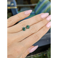 2.18&nbsp;Ct.Tw.Total Carat Weight Bluish Green Sapphire Pair from Ceylon (Sri Lanka) Life Style